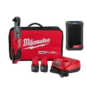 2558-22-2951-20 Milwaukee M12 Fuel 12v Lithium-ion Brushless Cordless 1/2 Inch Ratchet Kit With Bluetooth/am/f