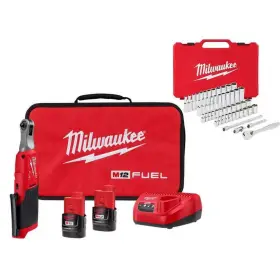2566-22-48-22-9004 Milwaukee M12 12v Fuel Lithium-ion 1/4 Inch High Speed Cordless Ratchet Kit With Sae Metric Mecha