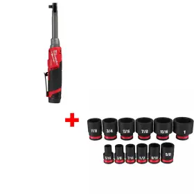 49-66-7005 Milwaukee 2569-21 1 -49-66-7005 M12 Fuel 3/8 Inch Ratchet Kit With Free 12pc Socket Set