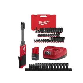 3050-21-49-66-7009 Milwaukee M12 12v Fuel 1/4 Inch -3/8 Lithium-ion Insider Extended Reach Box Cordless Ratchet Ki