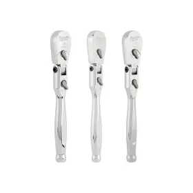 48-22-9007-9039-9051 Milwaukee Ratchet Set Flex Head Design Chrome-plated Steel Reversible 3-piece