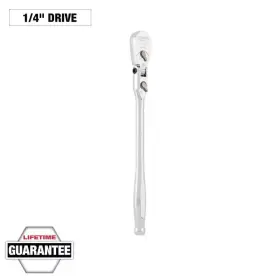 48-22-9009 Milwaukee Flex Head Ratchet 1/4 Inch Drive Reversible Chrome-plated Steel Chrome