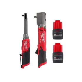 Milwaukee 882346282667 M12 Fuel 3/8 Inch Extended Reach High Speed Cordless Ratchet With Right Angle Impact