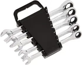 Ds-rws-5m Nobrand Basics Ratcheting Wrench Set Metric 5 Piece Black/silver