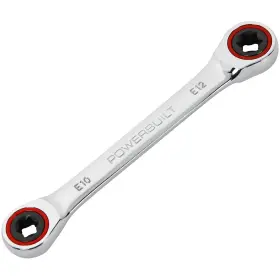 641760 Powerbuilt E10/e12 Ratcheting Double Box-end E-torx E-star Wrench 72-tooth R