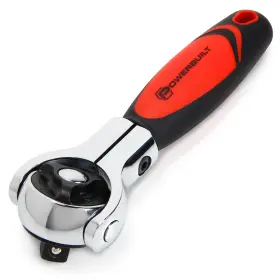 940482 Powerbuilt 3/8 Inch Drive Swivel Head Stubby Ratchet -