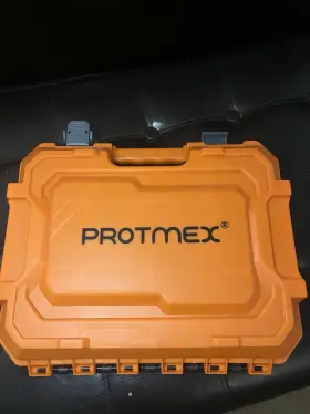 Protmex Rwns202 Lithium Electric 3/8 Inch Ratchet Wrench Set Black Orange