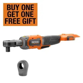 R866012b-ac13b03n Ridgid 18v Brushless Cordless 1/2 Inch Ratchet Tool Only And Protective Boot