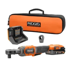 R866012kn-ac13b03n Ridgid 18v Brushless Cordless 1/2 Inch Ratchet Kit With 1 2.0 Ah Battery And Charger A