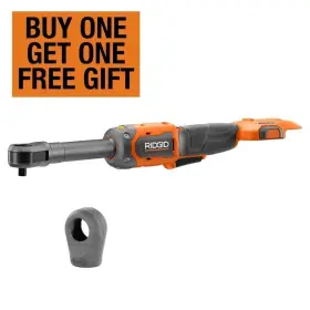 R866021b-ac13b03n Ridgid 18v Brushless Cordless 3/8 Inch Extended Reach Ratchet Tool Only W/protective Boot