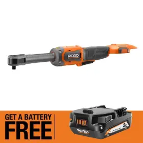 R866021b-ac8400802 Ridgid 18v Brushless Cordless 3/8 Inch Extended Reach Ratchet With Free 2.0 Ah Lithium-ion Batt