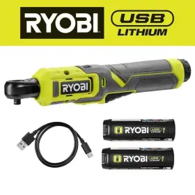 Fvrc50k-fvb02 Ryobi Usb Lithium 1/4 Inch Ratchet Kit With 2.0 Ah Battery And Charging Cable