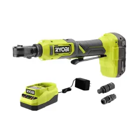 Pcl280k1 Ryobi One 18v Cordless Multi-size Ratchet 3/8 Inch And 1/4 Kit With 1.5 Ah Battery