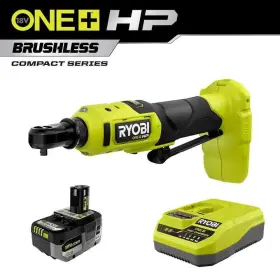 Psbrc02b-psk014 Ryobi One 18v Hp Brushless Cordless Compact 1/4 Inch High Speed Ratchet With Free 4.0 Ah