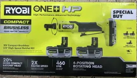Psbrc26k3sb Ryobi Tools One 18v Hp Brushless Cordless 3/8 Inch High Speed Ratchet Kit With 2x4ah