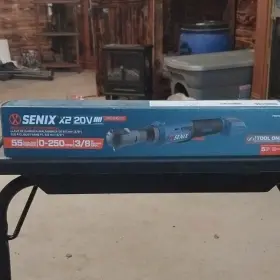 Powx2-mi2-0 Senix X2 20v Brushless Cordless 3/8 In Ratchet Wrench Square Sae Blue