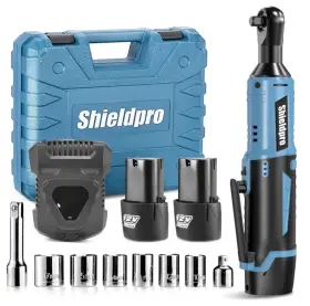 Ld7333 Shieldpro Cordless Electric Ratchet Kit 40ft-lb 3/8 Inch Fast Charge With 2x 2000mah Batteries