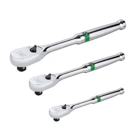 Sk 025141118759 3-piece Ratchet Set 1/4 Inch Drive 3/8 1/2 Silver