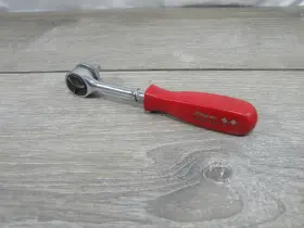 Tm741r Snap-on 1/4 Inch Drive Ratchet Wrench Stubby Palm Red Handle Usa