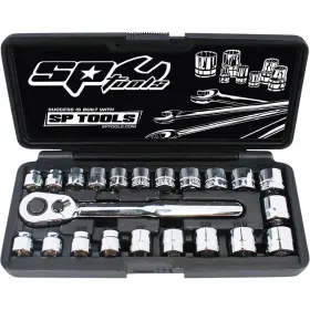 Spu-sp20220 Sp Tools Usa 22pc 3/8 Inch Drive Low Profile Metric/sae Socket Set