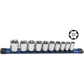 Spu-sp33024 Sp Tools Usa 10pc 3/8 Inch Dr X-treme Grip Socket Set