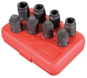 Suu-2841 Sunex Tools 1/2 Inch Drive Drain/pipe Plug Impact Socket Set 8 Pc