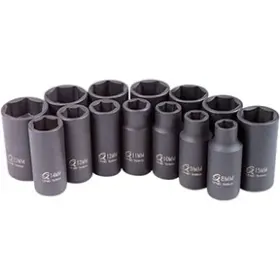Suu-3328 Sunex Tools 14 Pc. 3/8 Inch Drive Metric Mid-depth Impact Socket Set