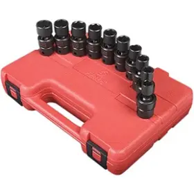 Suu-3657 Sunex Tools 10 Pc. 3/8 Inch Drive Metric Universal Impact Socket Set
