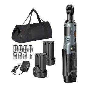 Tr60b Taskstar 40nm Electric Ratchet Wrench 3/8ftft Heat-sink And Ergonomic Grip 1/4 Inch Adapter