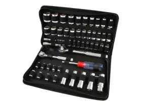 758ie008 Techni-pro - 50-piece Sae/metric Socket Set 1/4ft And 3/8ft Drive