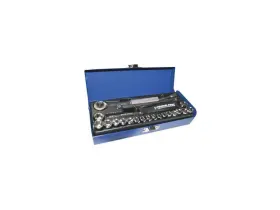 758ie015 Techni-pro - 22-piece Sae/metric Socket Set With Case 1/4ft Drive