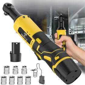 Cw-12a Tegatok High Torque Drive Electric Ratchet Wrench Set Car Repair Disassembly Tools