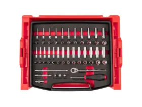 Olb94303 Tekton 1/4 Inch 6-pt Socket And Ratchet Set 5/32-9/16 4-15 Mm