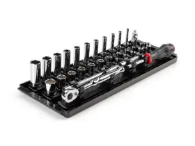 Skt03102 Tekton 1/4 Inch 12 Point Socket And Ratchet Set 29 Piece 5/32-9/16