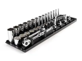 Skt13102 Tekton 3/8 Inch 12 Point Socket And Ratchet Set 36 Piece 1/4-1