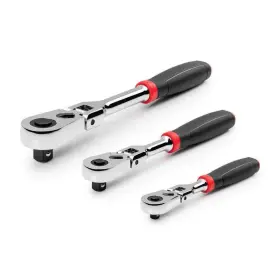 Srh99120 Tekton 1/4 3/8 1/2 Inch Drive Flex Head Quick-release Comfort Grip Ratchet Set 3-piece Srh99120 Tekton 1/4 3/8 1/2 Inch Drive Flex Head Quick-release Comfort Grip Ratchet Set 3-piece