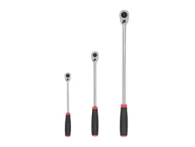 Srh99124 Tekton 1/4 3/8 1/2 Inch Qr Comfort Grip Long Ratchet Set 9 12 18 In