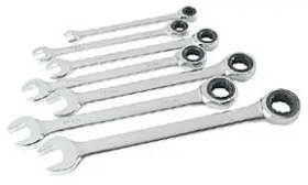 Ttn-17350 Titan Sae Ratcheting Combination Wrench Set 7 Pc