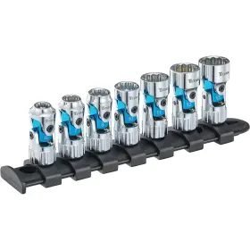 Ttn-66840 Titan 8 Pc. 1/4 Inch Drive Mm Auto-flex Universal Socket Set