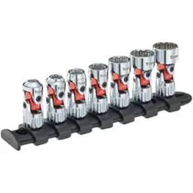 Ttn-66860 Titan 8 Pc. 1/4 Inch Drive Sae Auto-flex Universal Socket Set