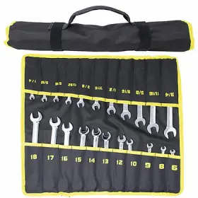 Toolman Tkh002 22 Pc Metric And Sae Ratcheting Wrench Tool Set