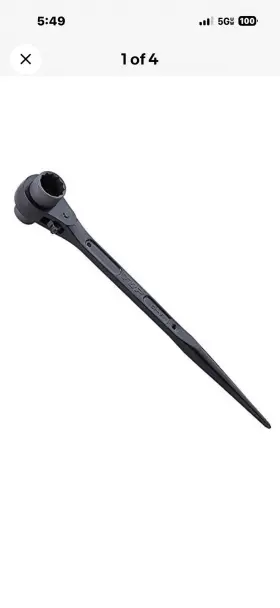 Rm-13 Top Double-ended Ratchet Wrench With Steel Rod Tying Tool X 17mm