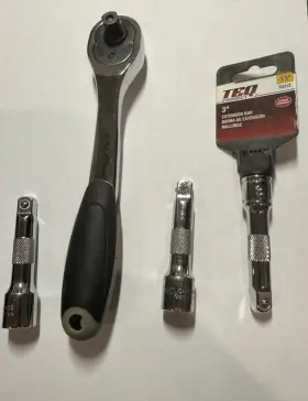 Tp81218 Twq Correct Professional Teq 3/8 Inch Drive Teardrop Ratchet And 3 Extentions