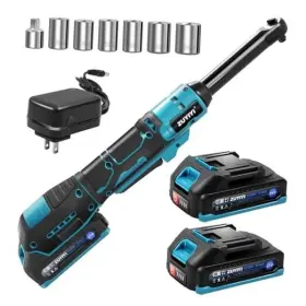Zrwc0769 Ungroupimo 3/8 Inch Cordless Electric Ratchet Wrench Set 66ft-lbs 6.3 Extended Long Neck