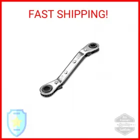 Uxcell 784958521410 Reversible Ratcheting Wrench 1/4-inch X 5/16-inch Offset Double Box End