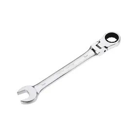 A19121000ux0220 Uxcell 7mm Flex-head Ratcheting Combination Wrench Silver Tone Black
