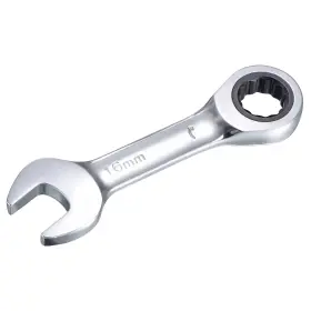 A21102600ux0115 Uxcell 16mm Stubby Ratcheting Combination Wrench Metric 72 Teeth Silver