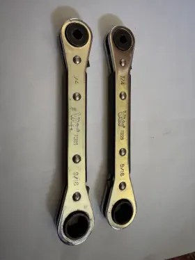 Vaco 70226 Vintage 1/4 Inch 9/16 3/16 1/2 Ratcheting Box Wrench - Usa