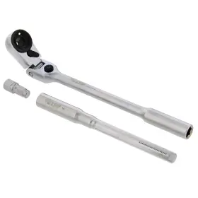 Vim Tools 092308240011 Flex Socket Ratchet To T Handle Wrench 3pc Set - 1/4in Small Ratche