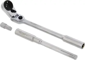 Vim Tools 313036957935 Flex Socket Ratchet To T Handle Wrench 3pc Set - 1/4in Small S